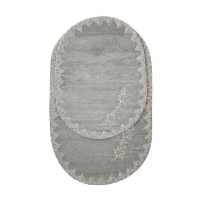 Damla Model Gri 2' li Banyo Paspas Takımı